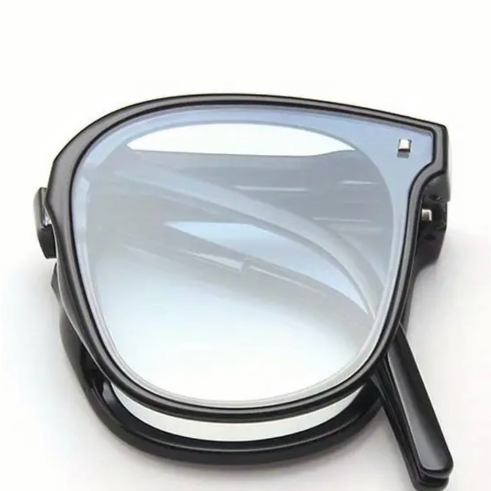 Unisex Foldable Square Frame For Women/Men Rivet Decor Polarized Glasses